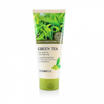 Пенка для умывания с экстрактом зеленого чая Foodaholic Skin Relaxation Grean Tea Foam Cleansing, 180 мл, фото