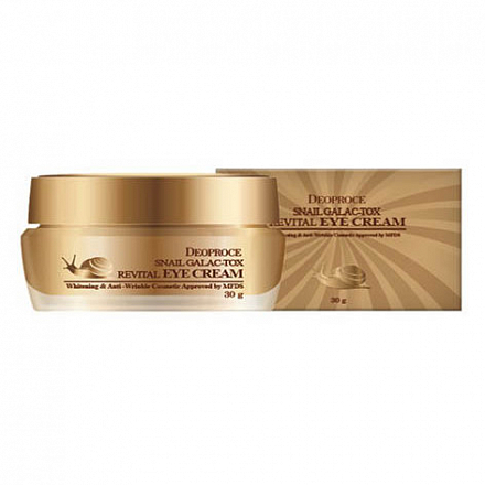 DEOPROCE Крем для век с муцином улитки SNAIL GALAC-TOX REVITAL EYE CREAM 30гр, фото