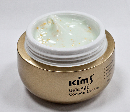 Крем для лица антивозрастной c протеинами кокона шелкопряда Kims (Кимс) Gold Silk Cocoon Cream, 50 мл, фото