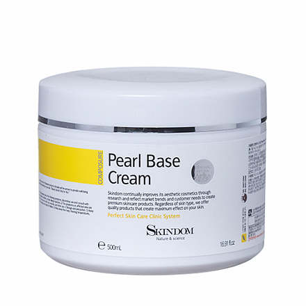 Крем-основа для нанесения гипсовой маски Skindom (Скиндом) Gypsum Pearl Base Cream, 500 мл, фото