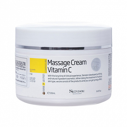 Массажный крем для лица с витамином С Skindom (Скиндом) Massage Cream Vitamin C, 250 мл, фото