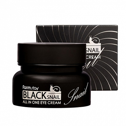 Крем для глаз с муцином черной улитки FarmStay (Фармстей) Black Snail All In One Eye Cream, 50 мл, фото