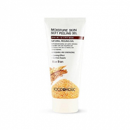 Пилинг-гель для лица с экстрактом рисовых отрубей Foodaholic Rice Bran Moisture Skin Soft Peeling Gel, 180 мл, фото