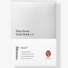 Набор: Омолаживающие тканевые маски с муцином улитки JMsolution Skin Boost Snail Mask 1.0, 10 шт, фото