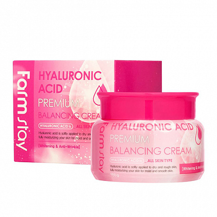 Крем для лица с гиалуроновой кислотой FarmStay (Фармстей) Hyaluronic Acid Premium Balancing Cream, 100 мл, фото