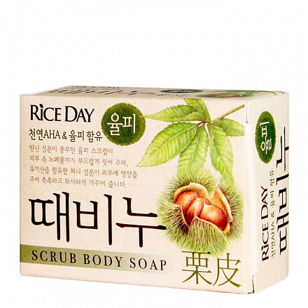 Мыло-скраб с медом и каштаном LION (Лион) Scrub Body Doap Chestnut, 100 гр, фото