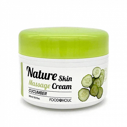Foodaholic Успокаивающий массажный крем с экстрактом огурца Nature Skin Massage Cream Cucumber, 300 мл, фото