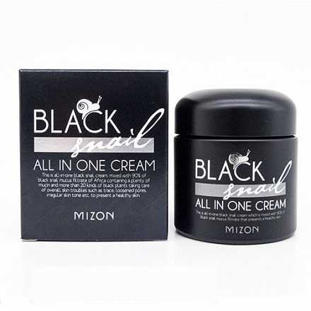 Крем из слизи черных африканских улиток Mizon (Мизон) Black Snail All In One cream, 75 мл, фото