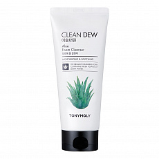 Очищающая пенка для умывания с экстрактом алоэ вера TonyMoly (ТониМоли) Clean Dew Aloe Foam Cleanser, 180 мл, фото