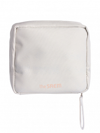 Косметичка компактная на молнии The Saem (Ве Сэм) According Pouch (White, размер M ), 1 шт., фото