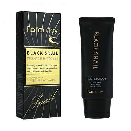 ВВ крем с муцином черной улитки FarmStay (Фармстей) Black Snail Primer B.B Cream SPF50+/PA+++, 50 мл, фото