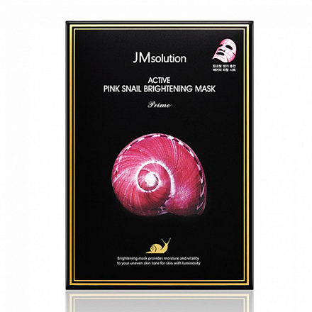 Маска с муцином розовой улитки для сияния кожи JMsolutionActive Pink Snail Brightening Mask, 30мл, фото