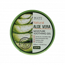 Jigott (Джиготт) Увлажняющий успокаивающий гель для тела с алоэ вера Natural Aloe Vera Moisture Soothing Gel, 300 мл, фото