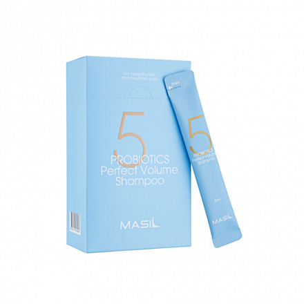 Шампунь для объема с пробиотиками Masil 5 Probiotics Perfect Volume Shampoo Stick Pouch, 8 мл x 20 шт, фото