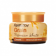 Осветляющий крем для лица с маслом ростков пшеницы FarmStay (Фармстей) Grain Premium White Cream, 100 мл, фото